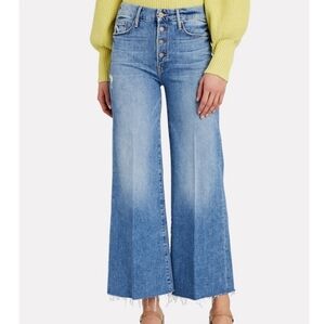 Mother The Pixie Roller Ankle Crop Six Packs On You Wash Wide Leg Jeans